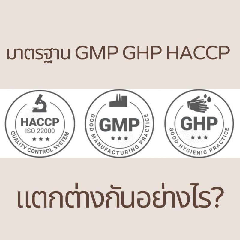 มาตรฐาน GMP GHP และ HACCP คืออะไร แตกต่างกันอย่างงไร